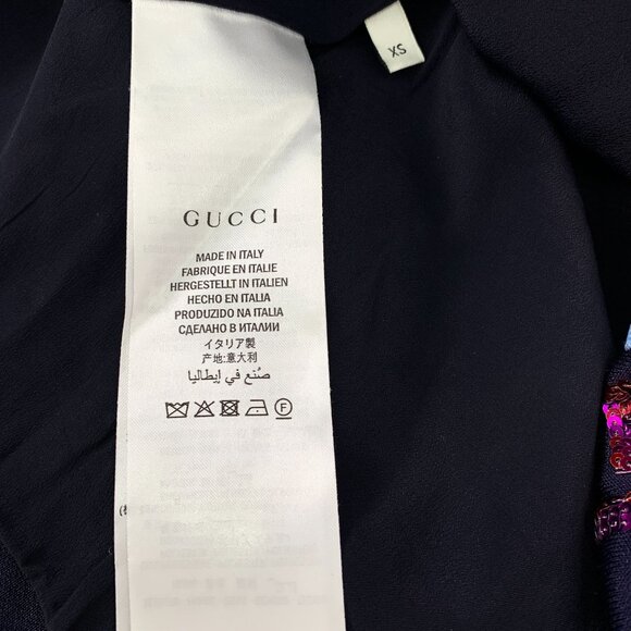 Gucci Womens Rainbow Sequin GG Monogram Skirt W/ Side Stripes - Picture 6 of 7